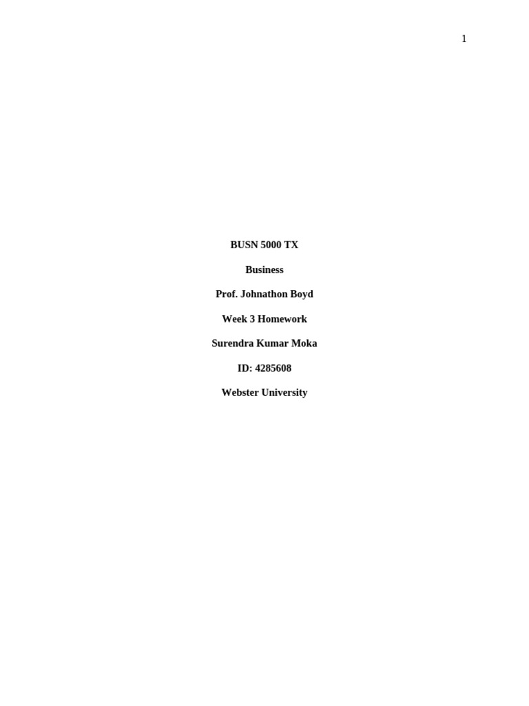 Week 3 Homework | PDF
