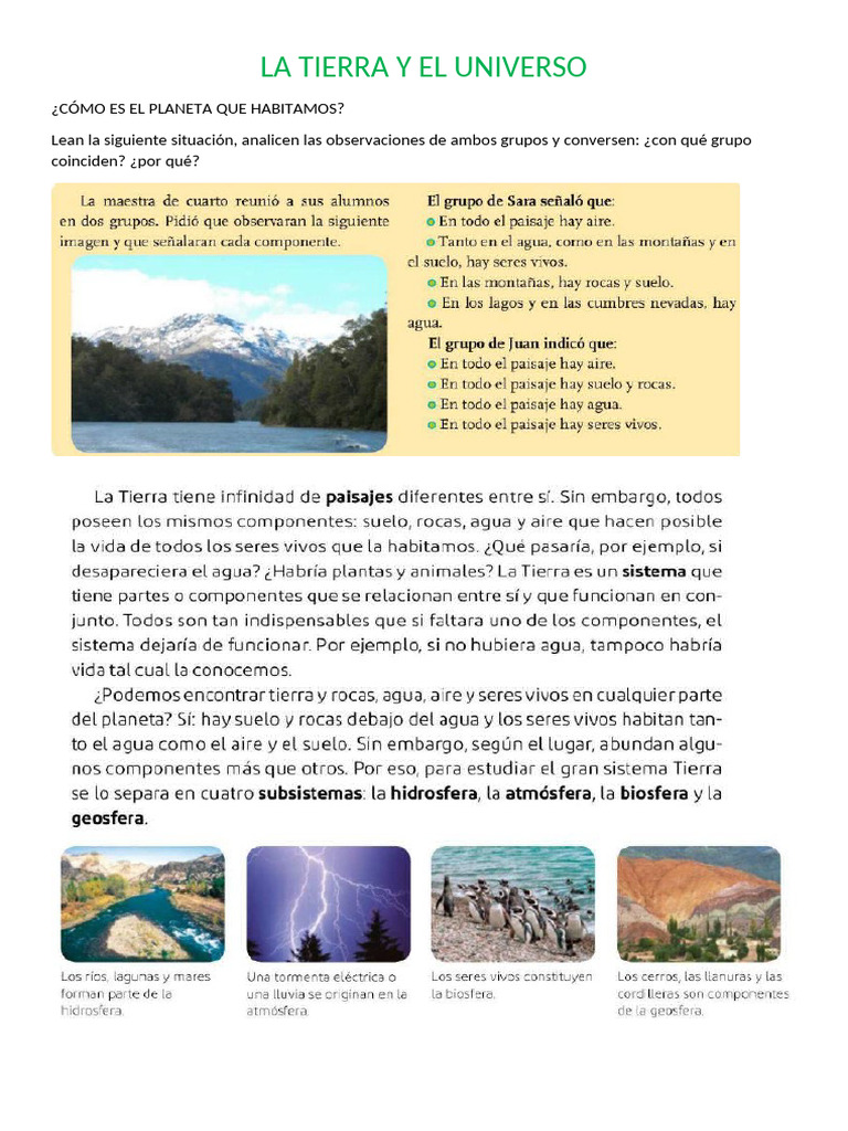 La Tierra y El Universo | PDF