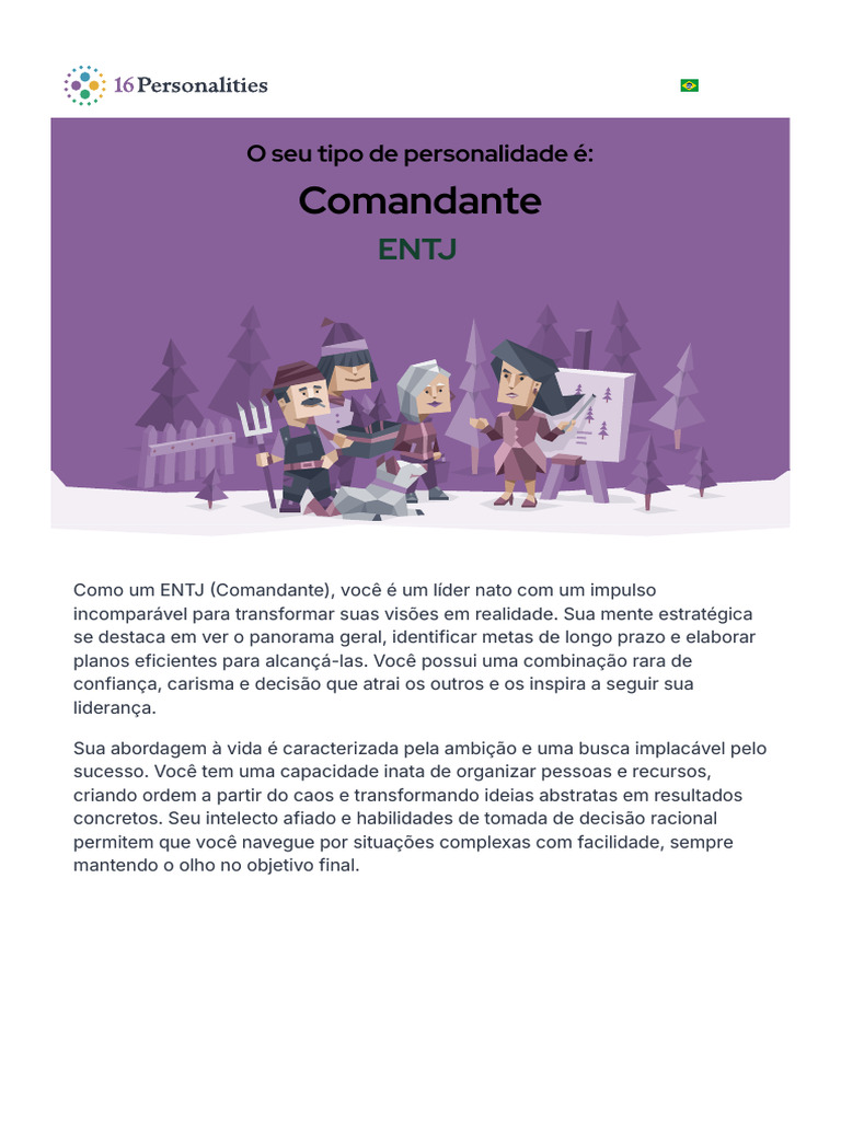 Personalidade ENTJ (Comandante) | PDF