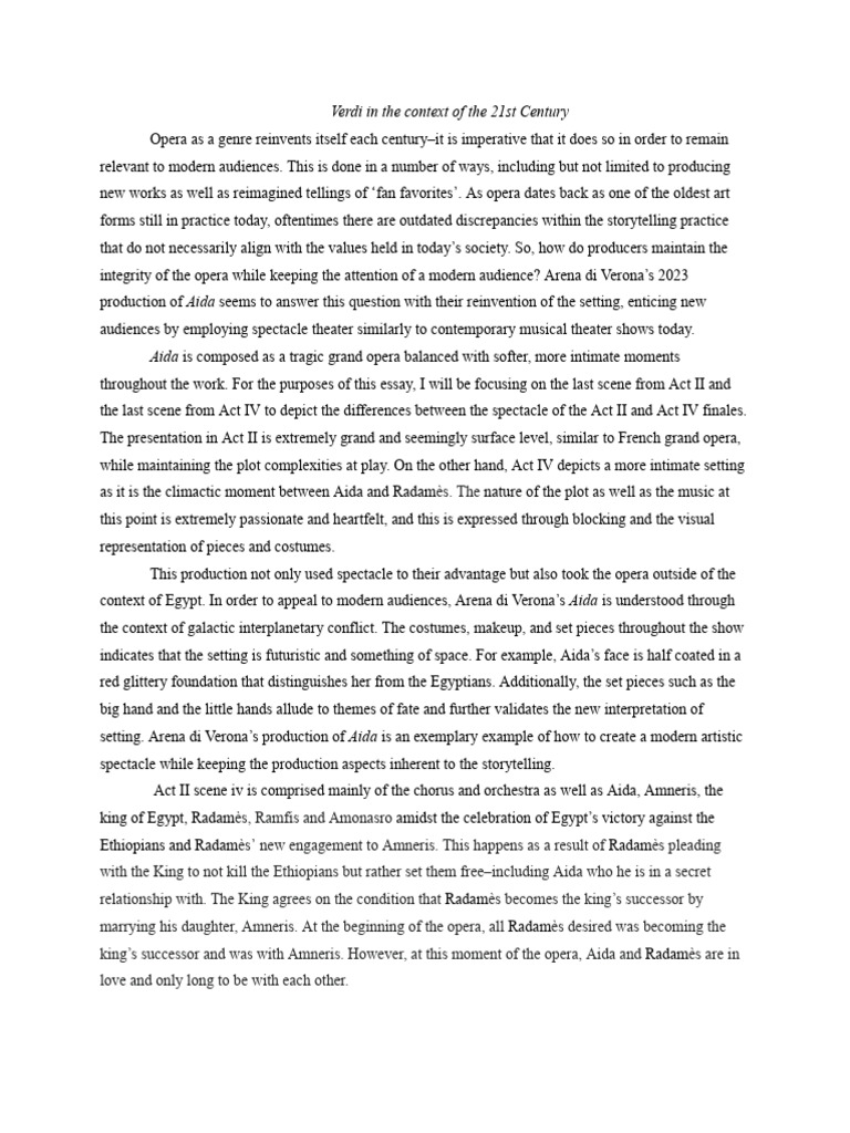 Opera Analysis Final | PDF