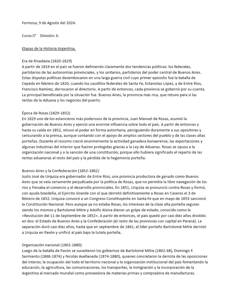 Historia 5to Pdf