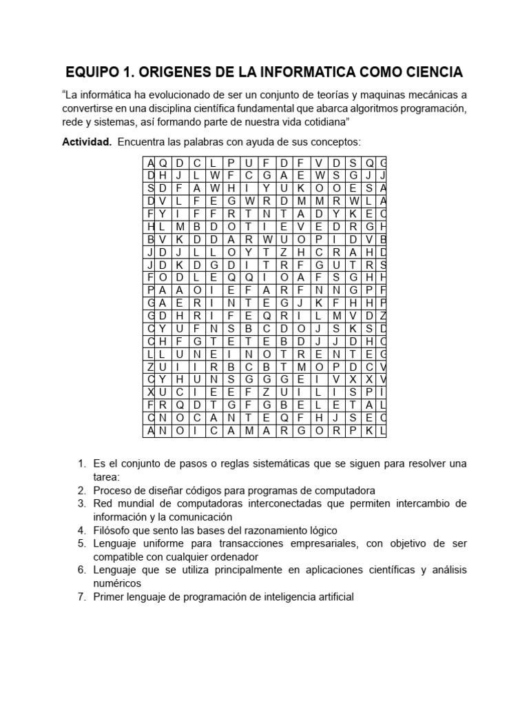 Orígenes de la Informática como Ciencia | PDF | Ciencias de la ...