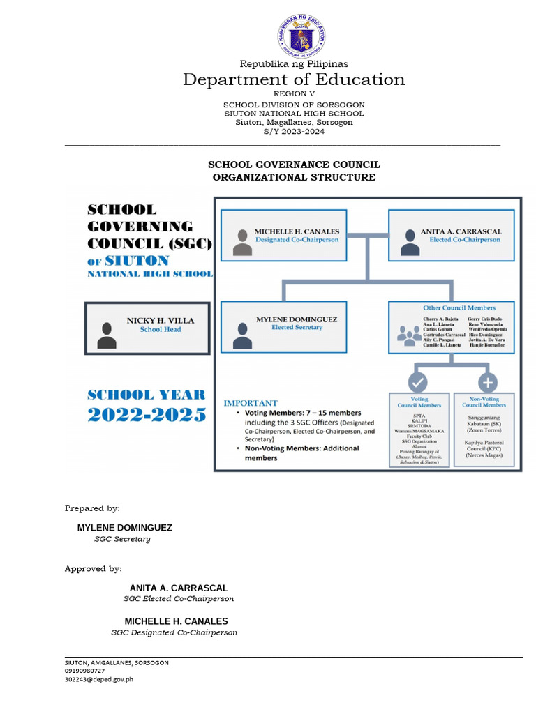 (SGC) Organizational Chart | PDF