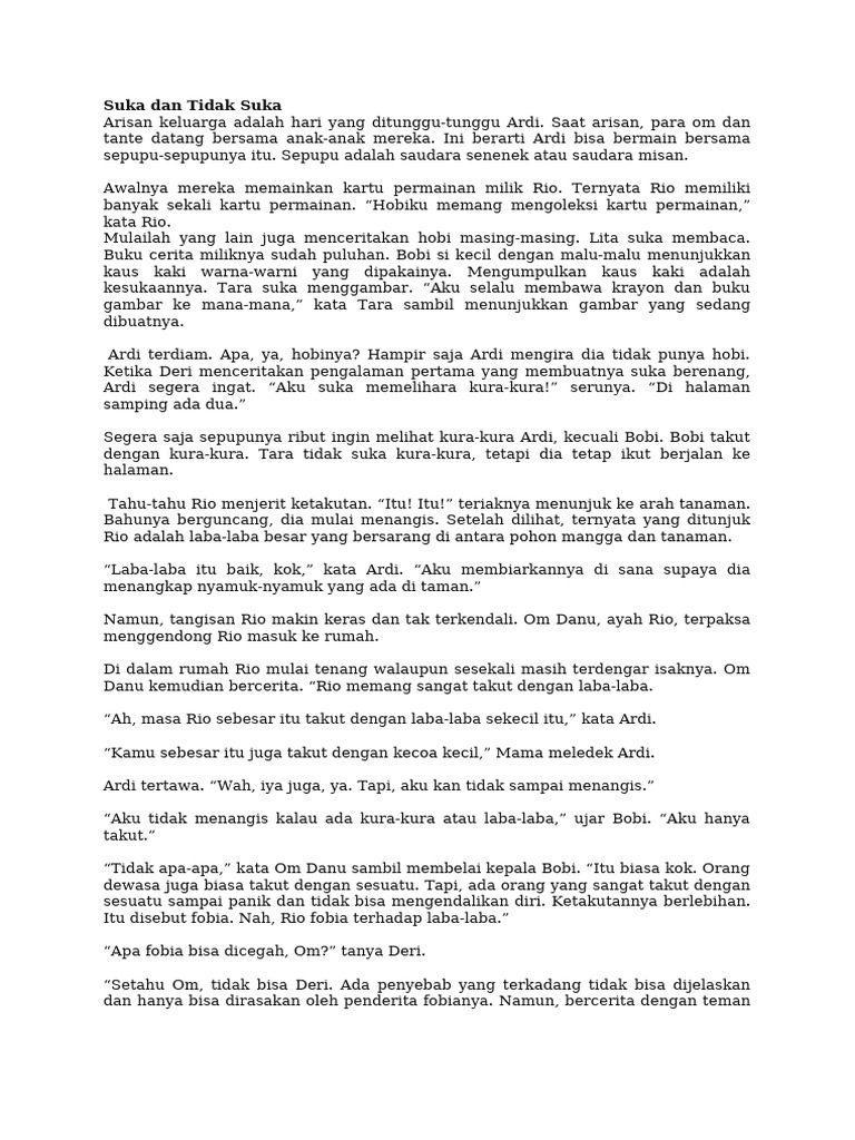Suka Dan Tidak Suka | PDF