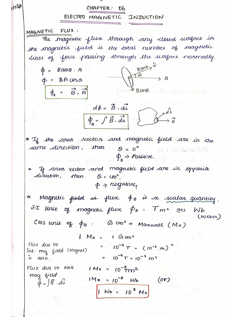 Electromagnetic Induction Notes | PDF