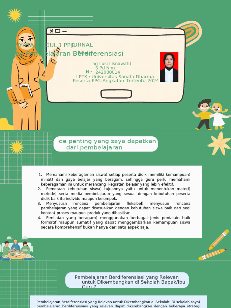 Jurnal Modul 1 PPG Merancang Pembelajaran Berdiferensiasi | PDF