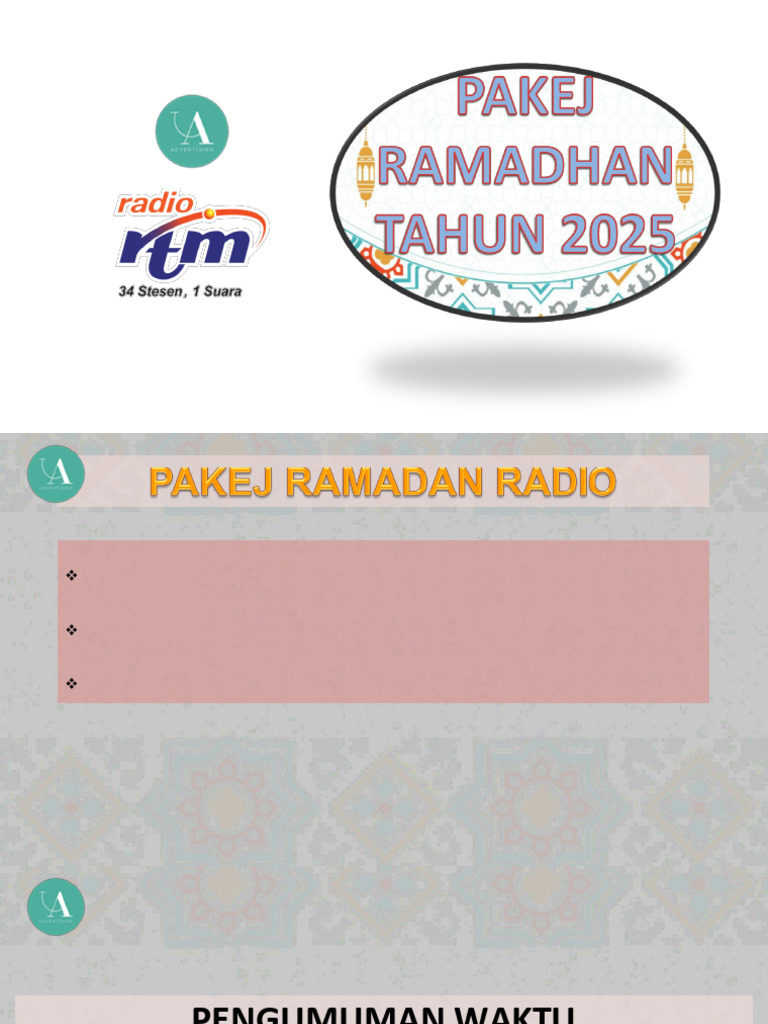 Radio Pakej Ramadan 2025 Uaa (Updated As of 19 Sep 2024) | PDF