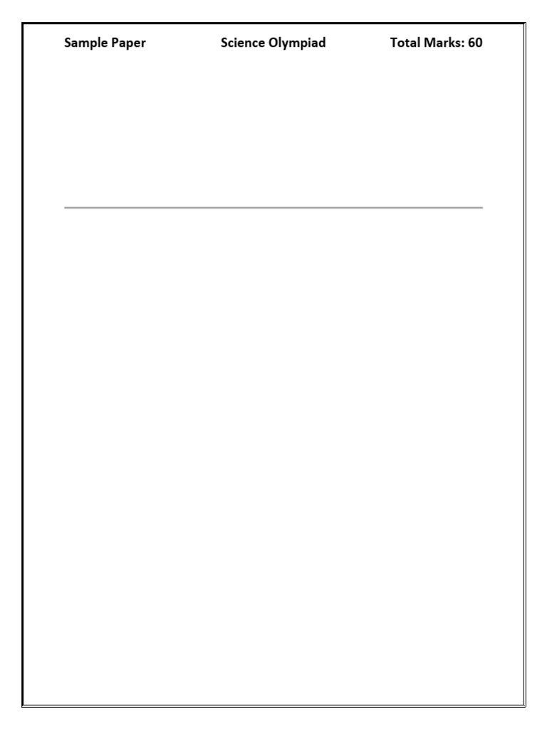 Class 7 Science Olympiad Sample Paper | PDF