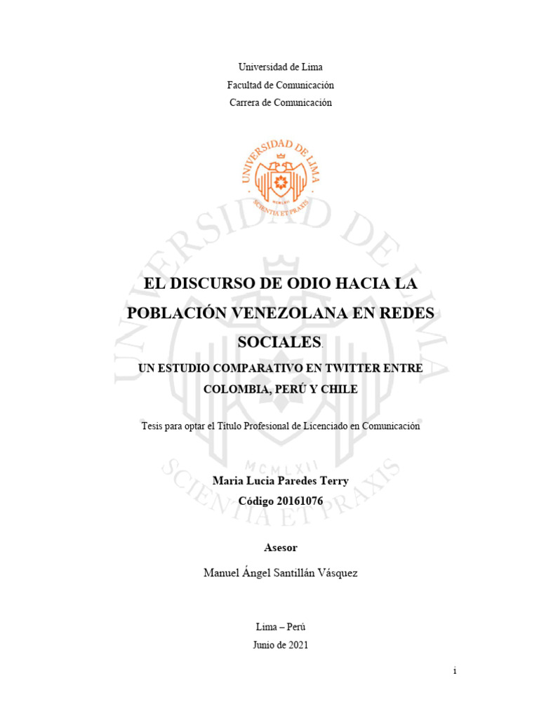 Paredes - El Discurso de Odio | PDF | Migración humana | Ciencias sociales