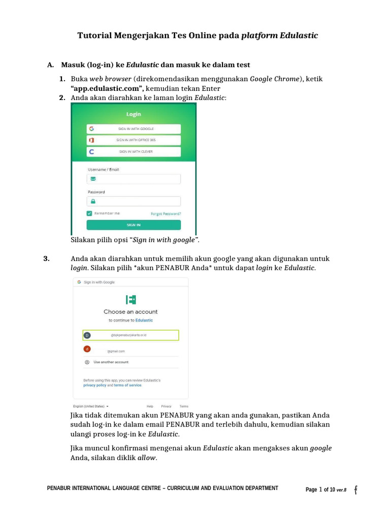 Tutorial Edulastic Ver.8 (Ind) | PDF