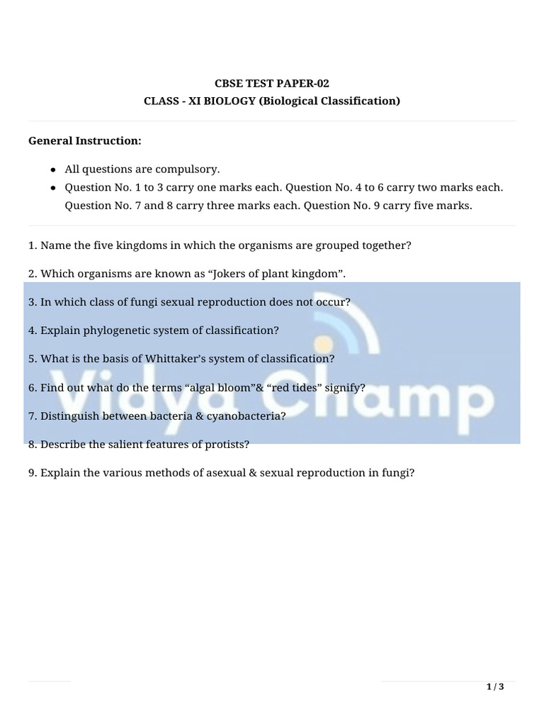 Biology Exam | PDF