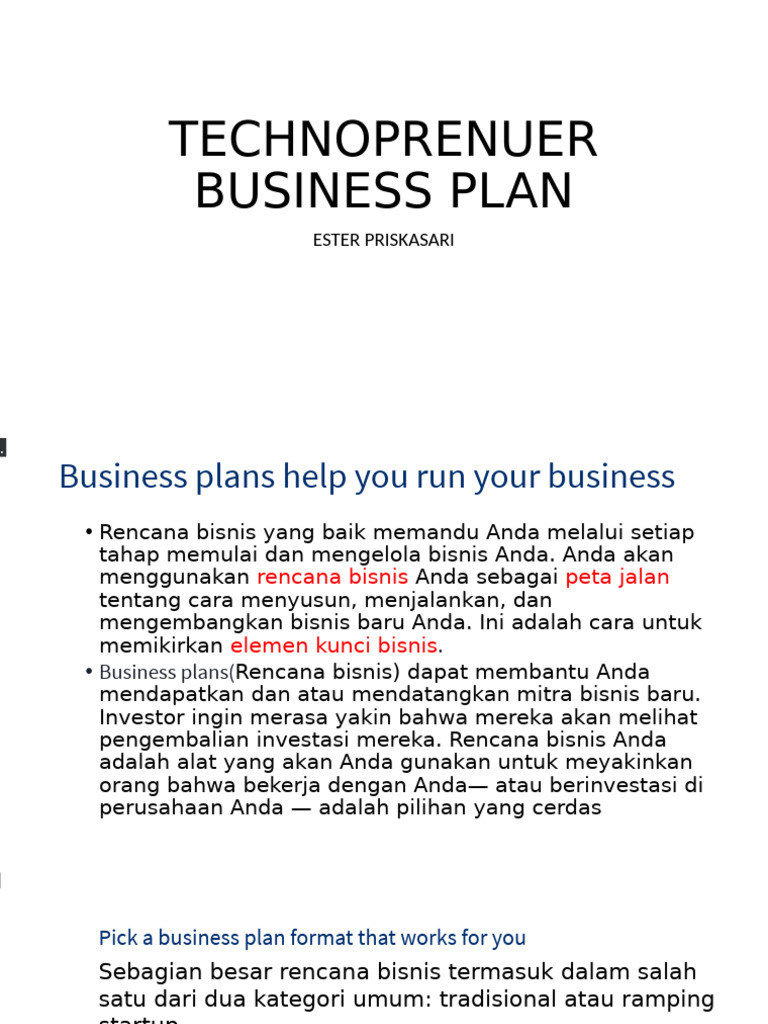 Menulis Rencana Bisnis Pdf