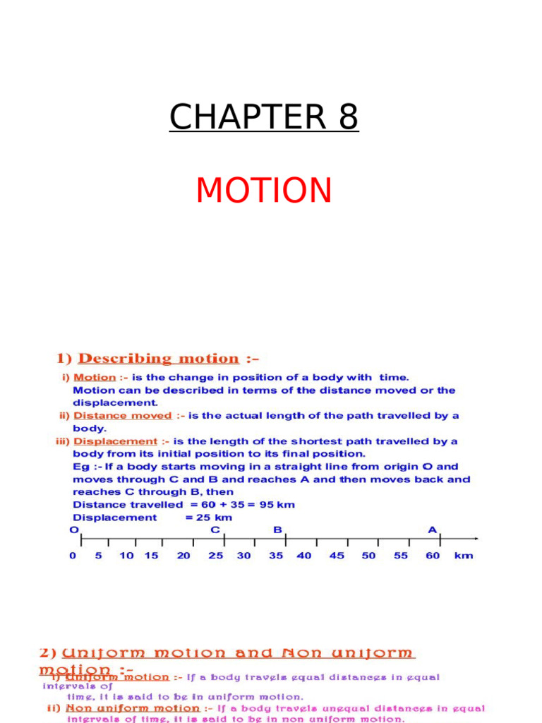 Chapter 8 Motion | PDF