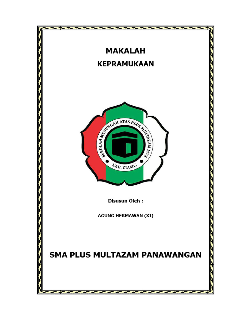Cover Makalah Sma | PDF