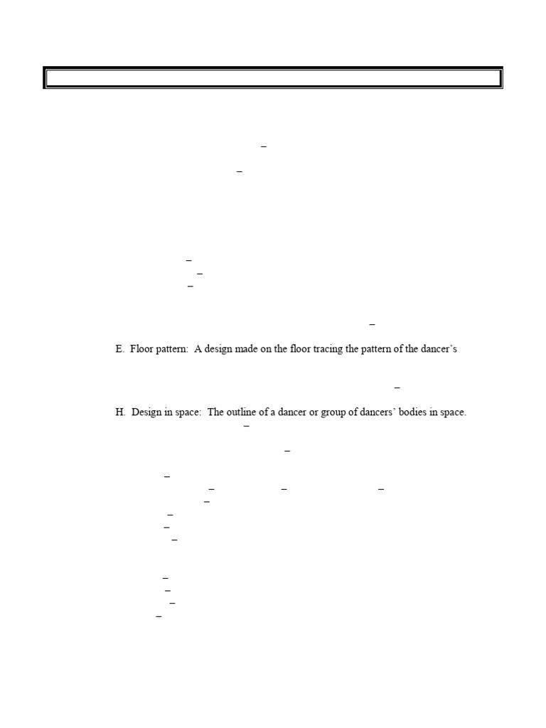 Primary Elements Of Dance