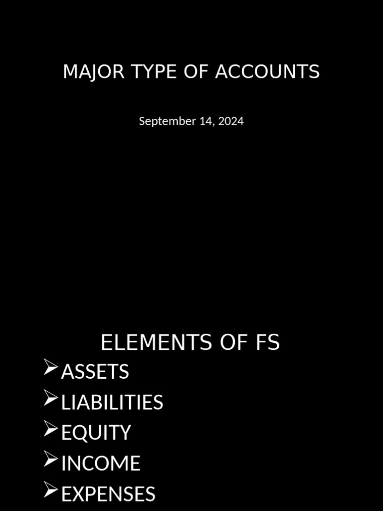 Major Type of Accounts 2 | PDF