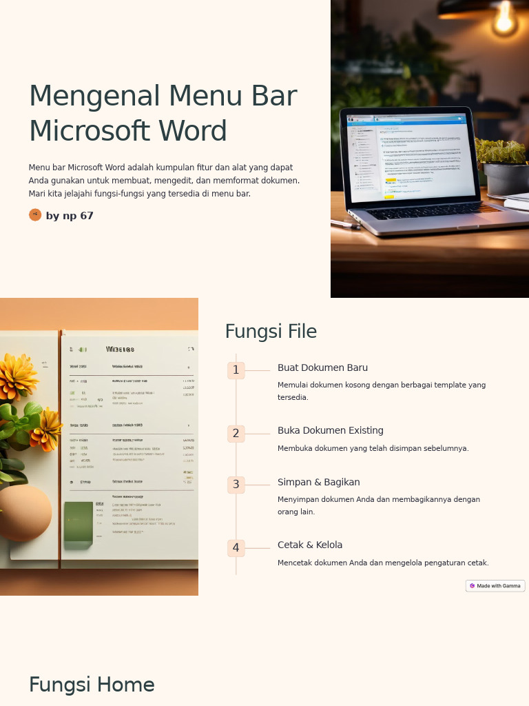 Mengenal Menu Bar Microsoft Word | PDF