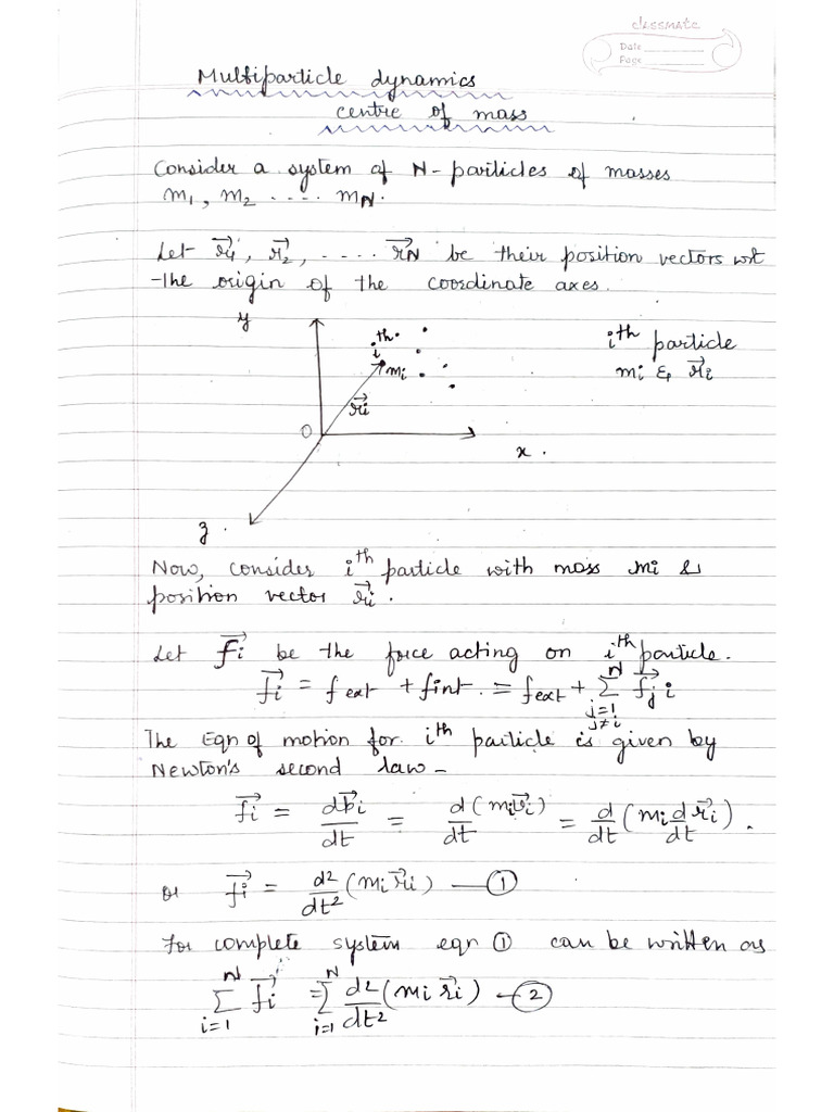 R23 EP Unit 1 Mechanics Notes | PDF