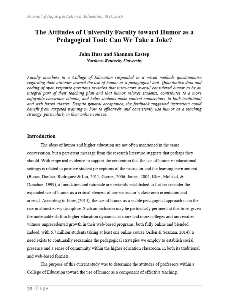 The Role of Humor in Learning | PDF