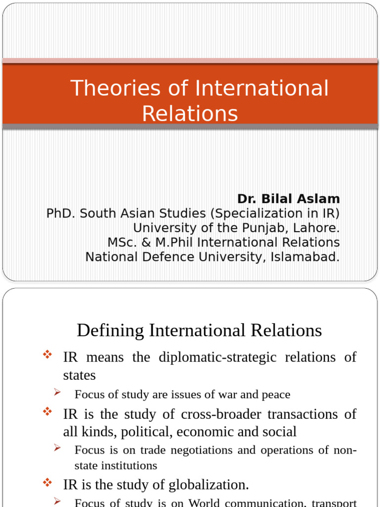 Week 3 - 03 Theories of IR | PDF | International Relations | Theory