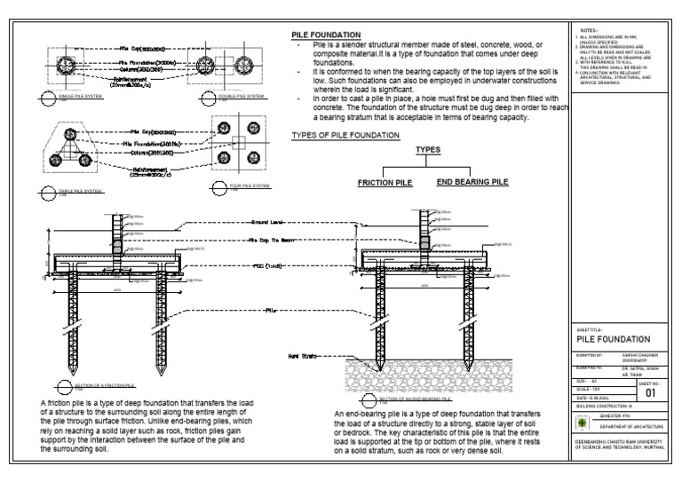 Sheet 01 (Pile Foundation) | PDF