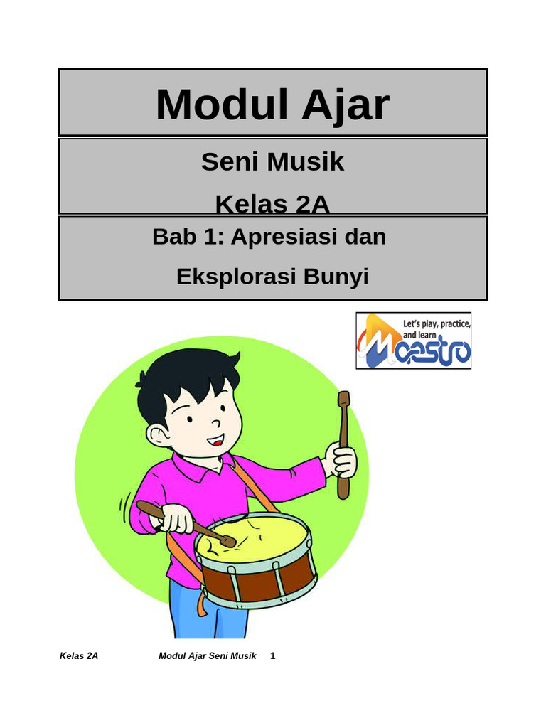 Modul Ajar Seni Musik 2A Bab 1 | PDF