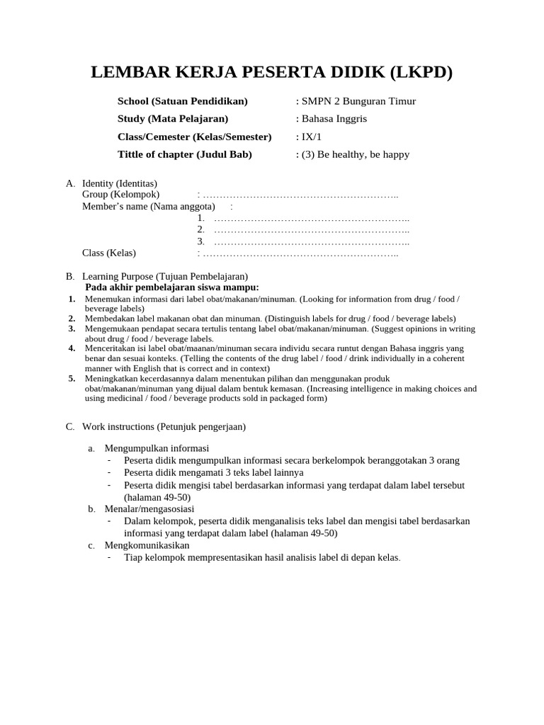 3.3 LKPD Label | PDF