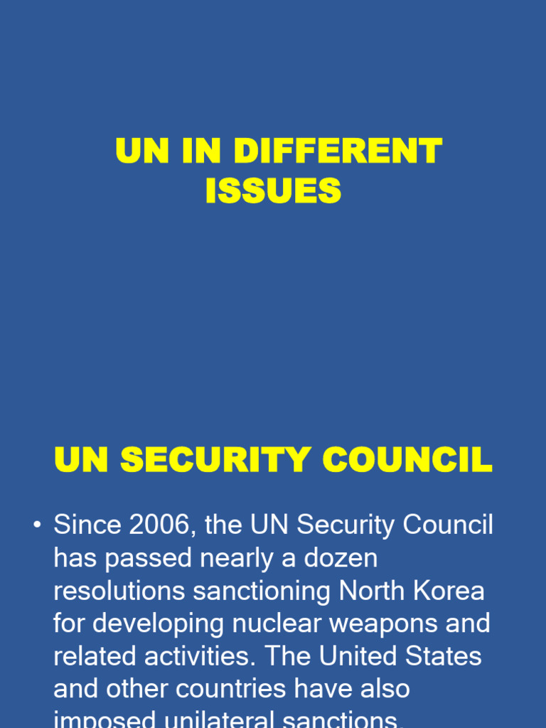 Un in Different Issues | PDF