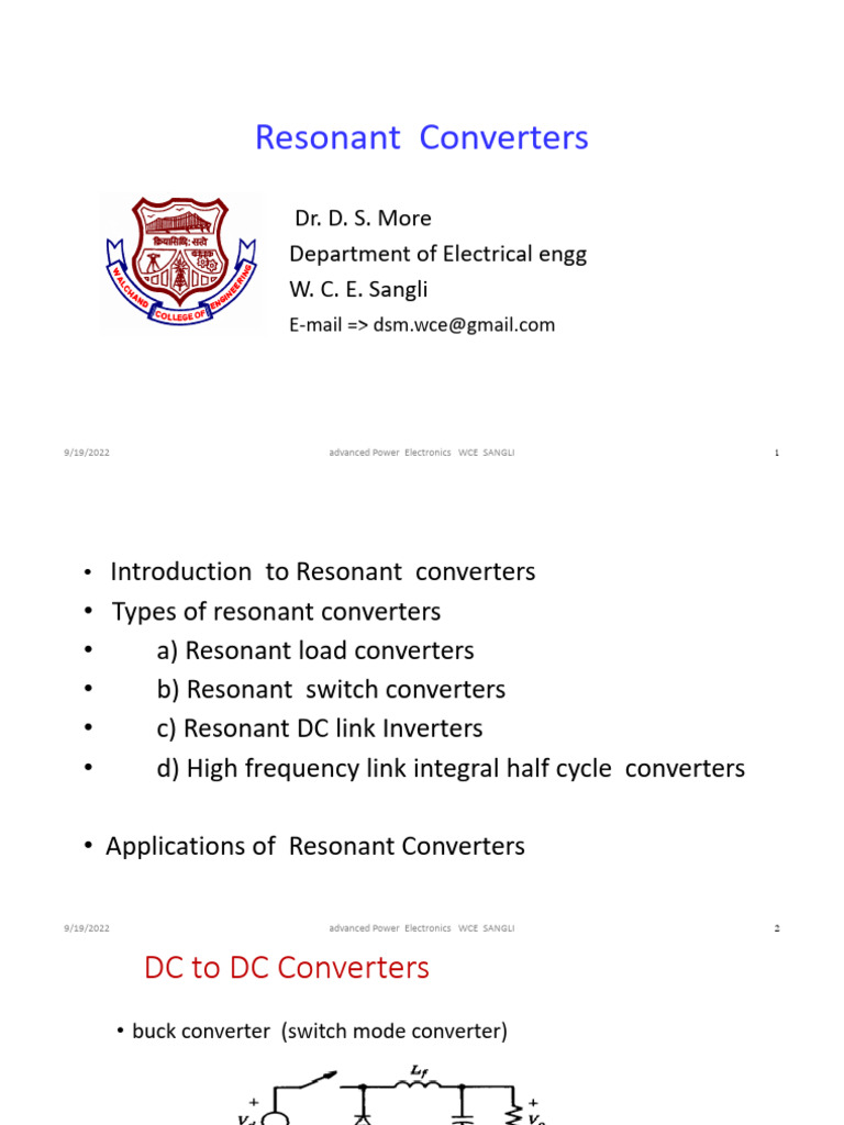 Overview of Resonant Converters | PDF | Power Electronics | Technology ...