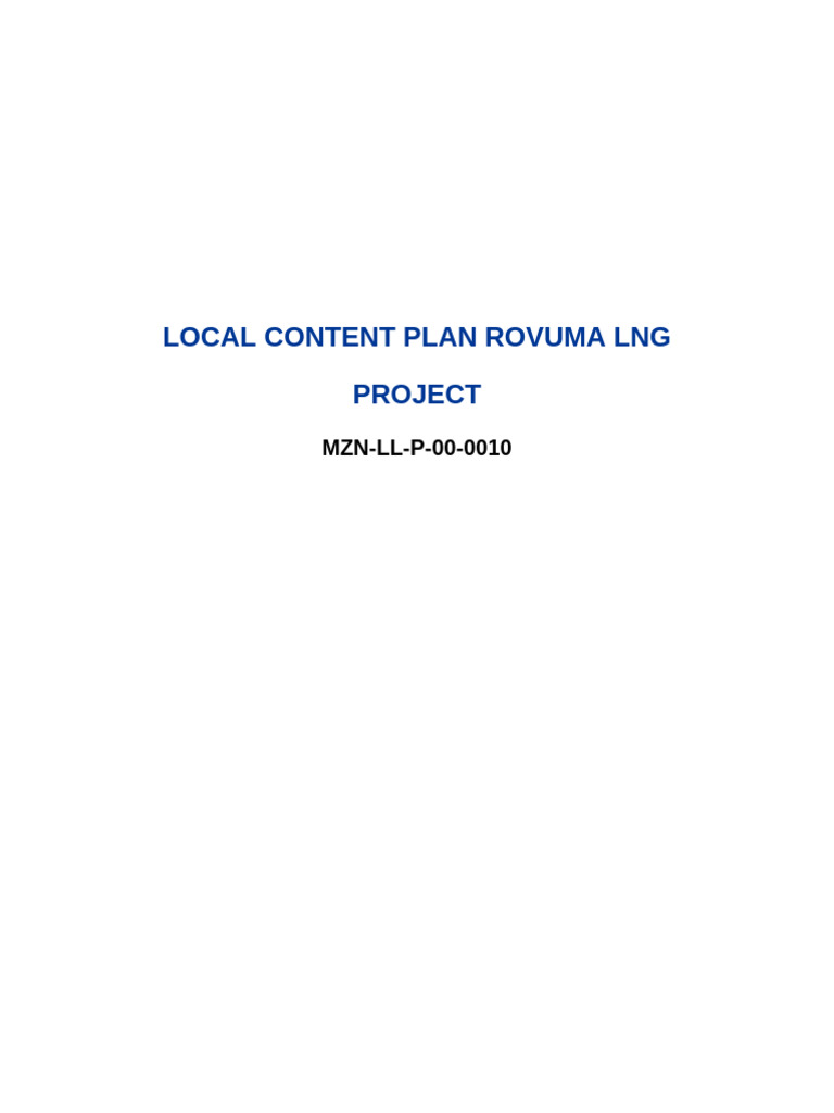 LOCAL CONTECT PLAN-mzn | PDF