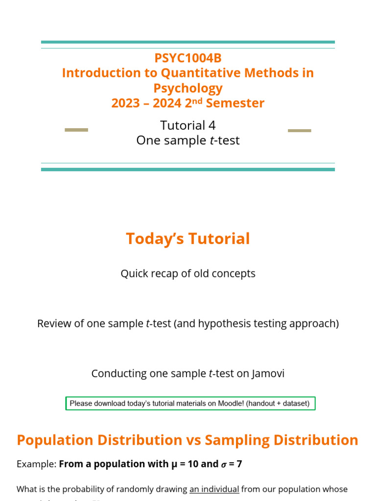 1004B Tutorial 4 Slides | PDF