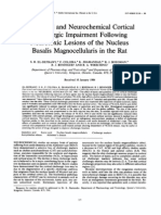 S.R. El-Defrawy et al- Functional and Neurochemical Cortical Cholinergic Impairment Following Neurotoxic Lesions of the Nucleus Basalis Magnocellularis in the Rat