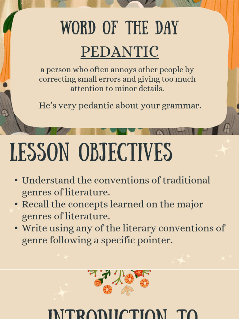 Lesson 1 - Introduction To Literary Genres and Elements of Ficiton Part ...