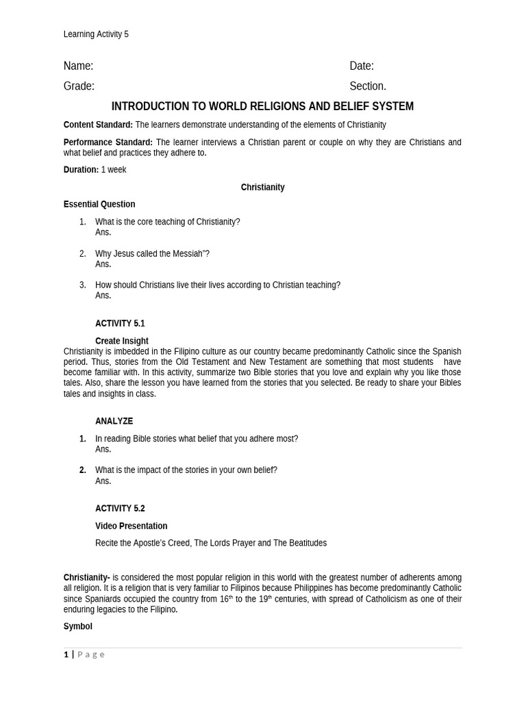 LM 5 Religion | PDF