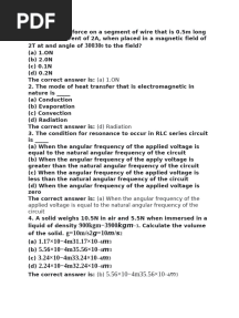 Physics Past Questions and Answers 2024 Jamb