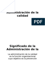 Administración de La Calidad