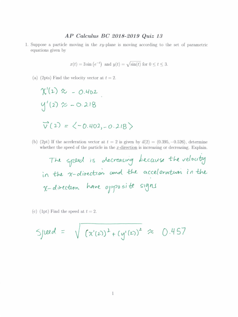 Quiz 13 Solutions | PDF