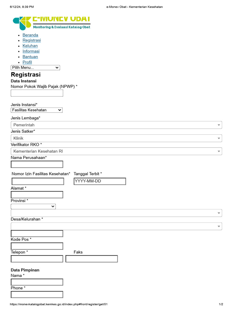 E Monev Obat Kementerian Kesehatan Pdf