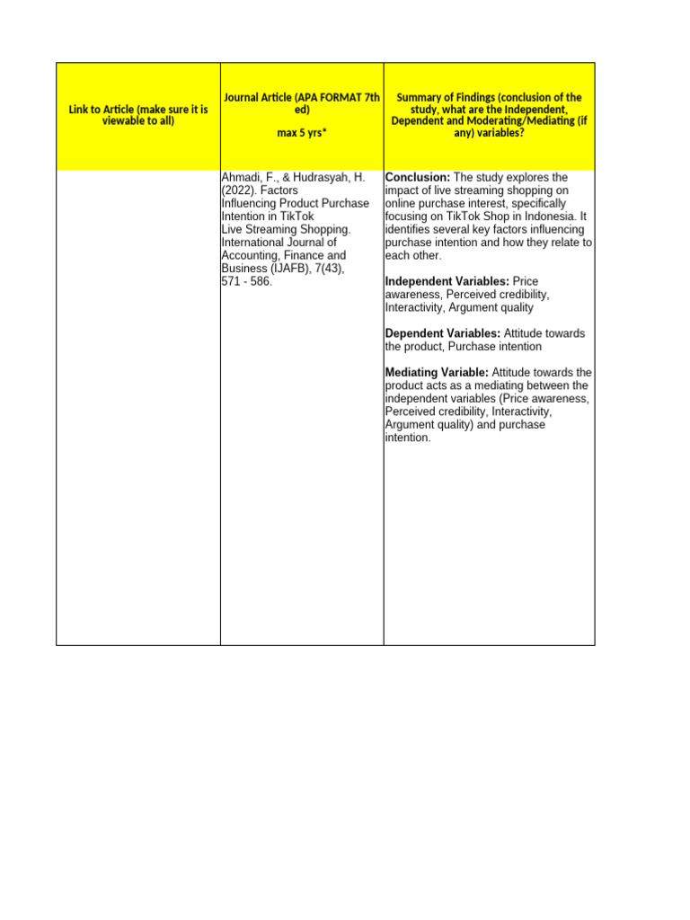 RRL Matrix | PDF
