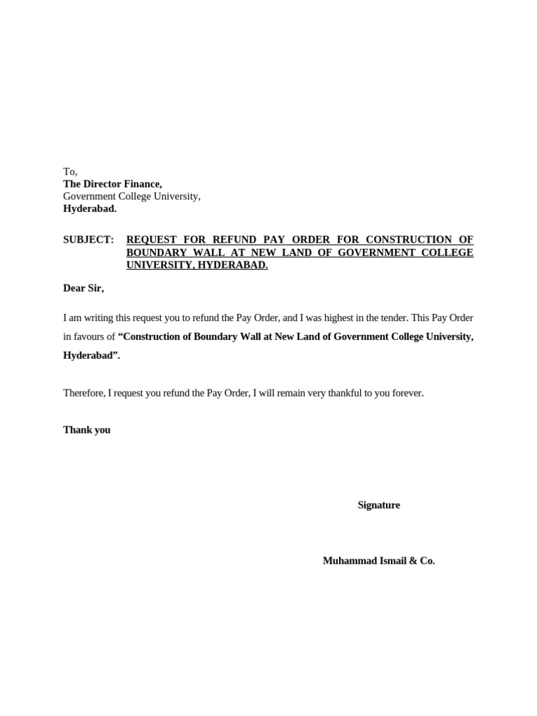 Application For Refund Demand Draft | PDF