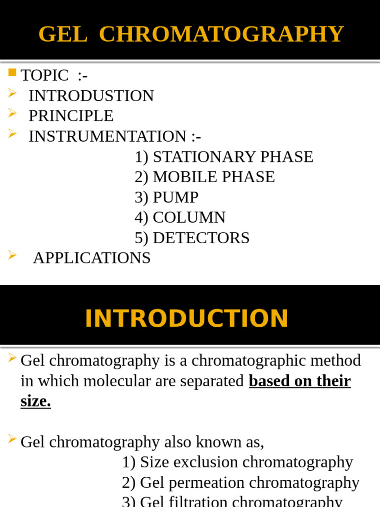 Gel Chromatography | PDF