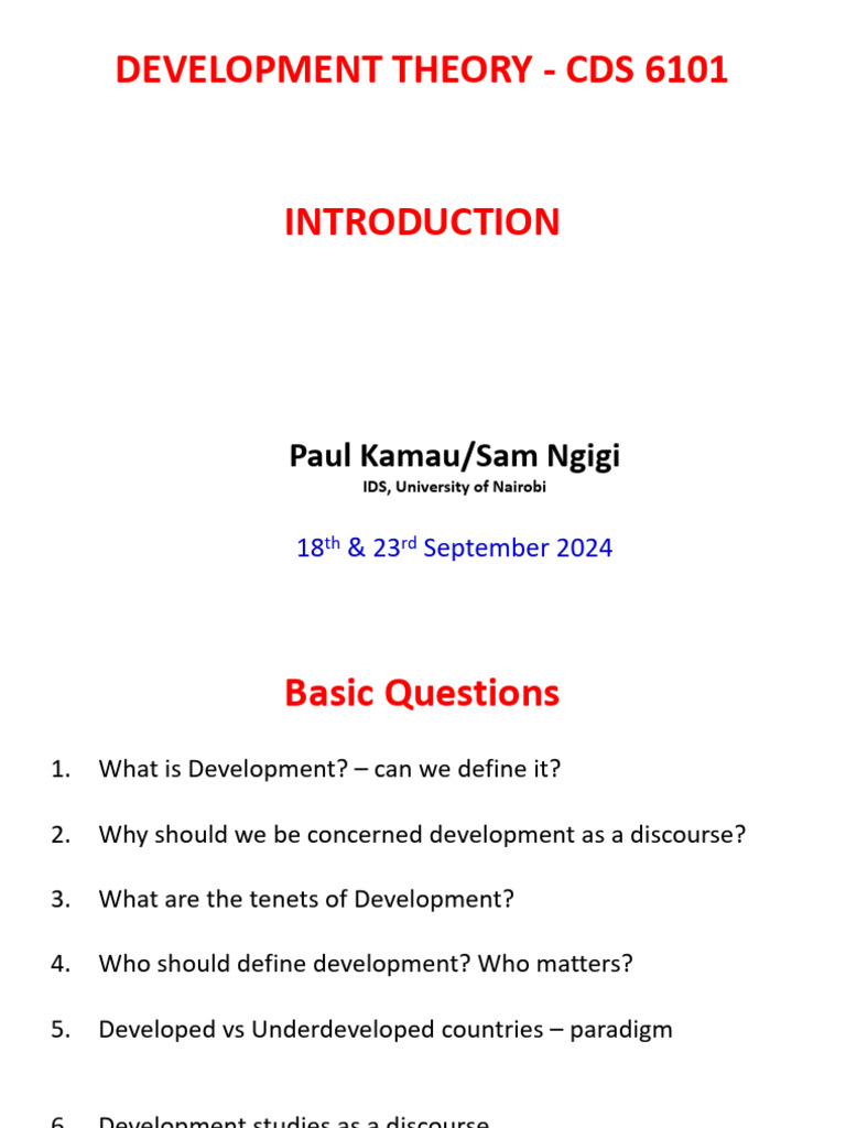 Defining Development in Theory | PDF | Millennium Development Goals ...