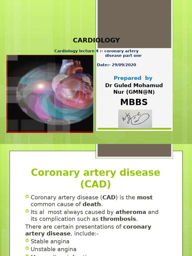 Coronary Artery Disease 1 | PDF | Myocardial Infarction | Science ...