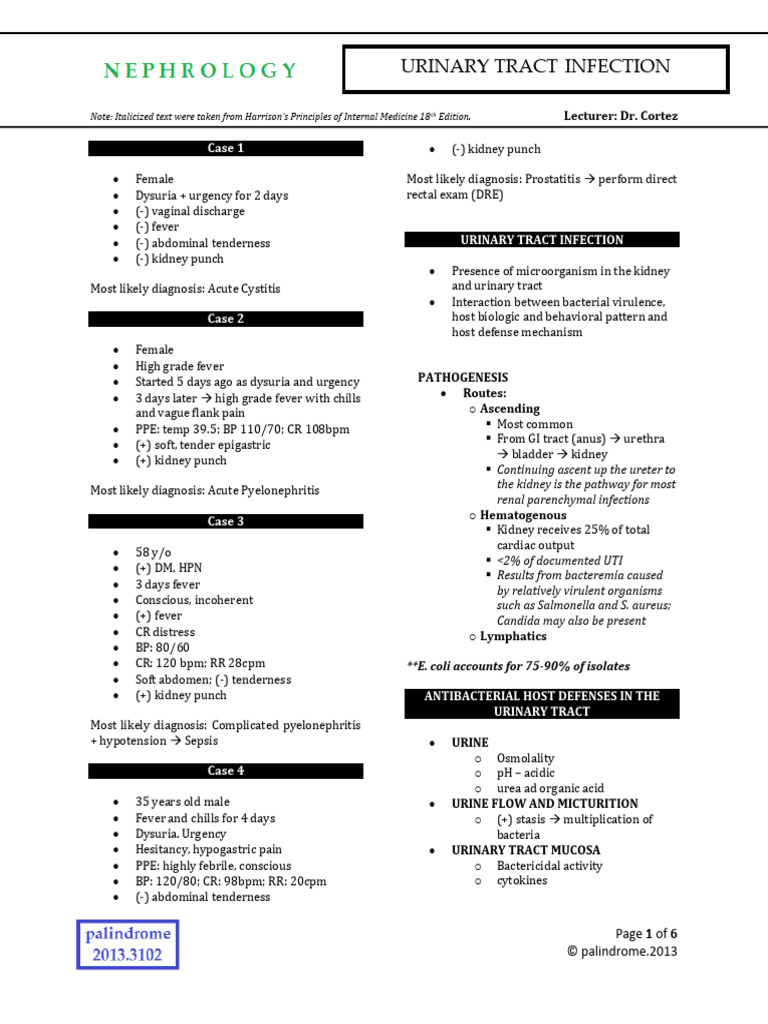 Urinary Tract Infection | PDF