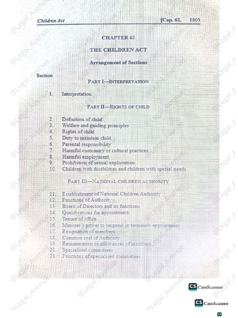 Revised - Children - Act - Cap - 63-Watermarked | PDF