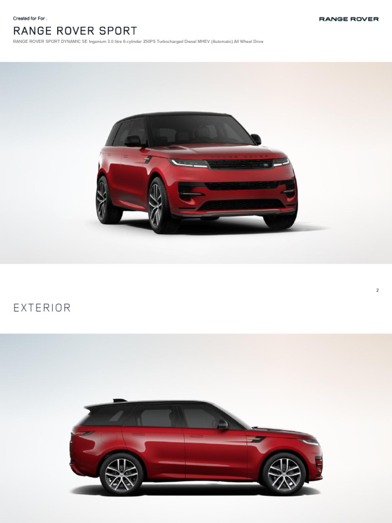 Range Rover Sport CKD Frenze Red | PDF