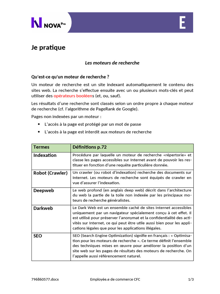 Ec2e07 - Les Moteurs de Recherche | PDF