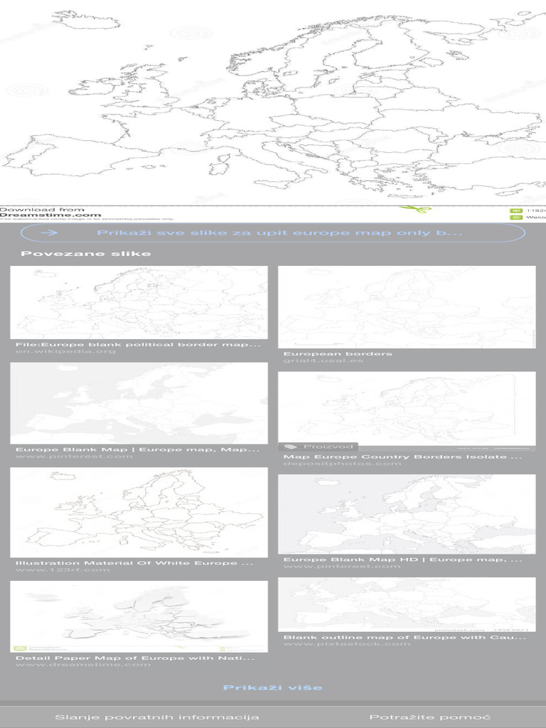 Blank Europe Map with Borders | PDF | Travel