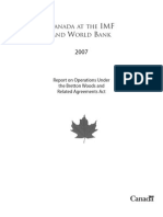 Report on Operations Under the Bretton Woods and Related Agreements Act