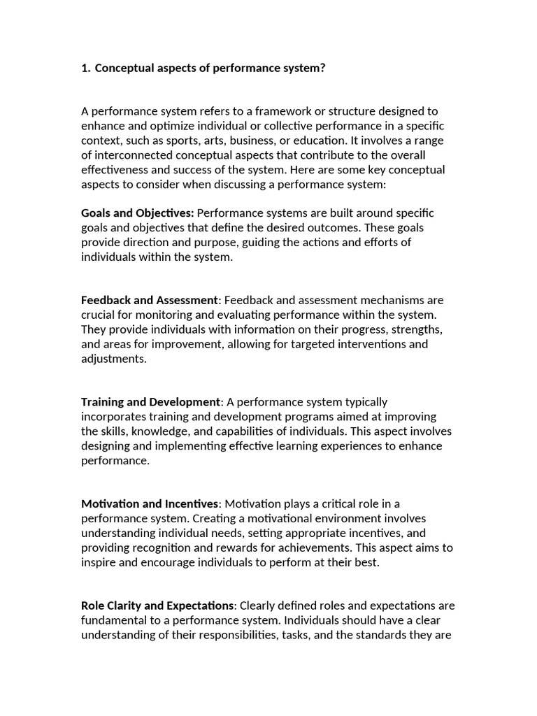 Performance Managment System Full Note | PDF
